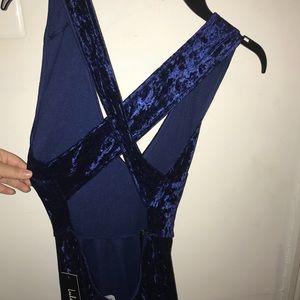 NWT LULUS BLUE VELVET DRESS